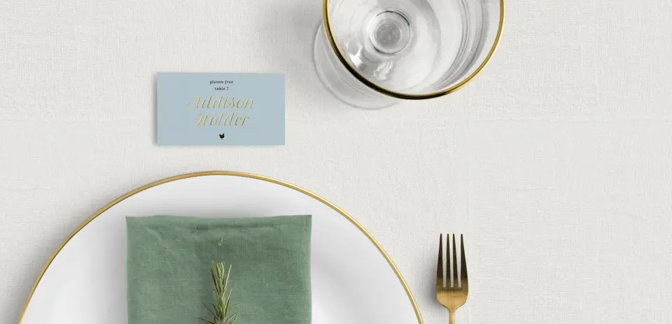 Tented Place Cards