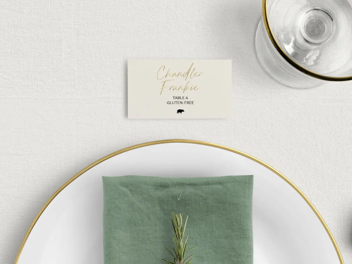 Tented Place Cards