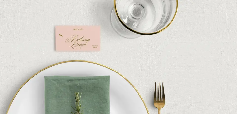 Tented Place Cards