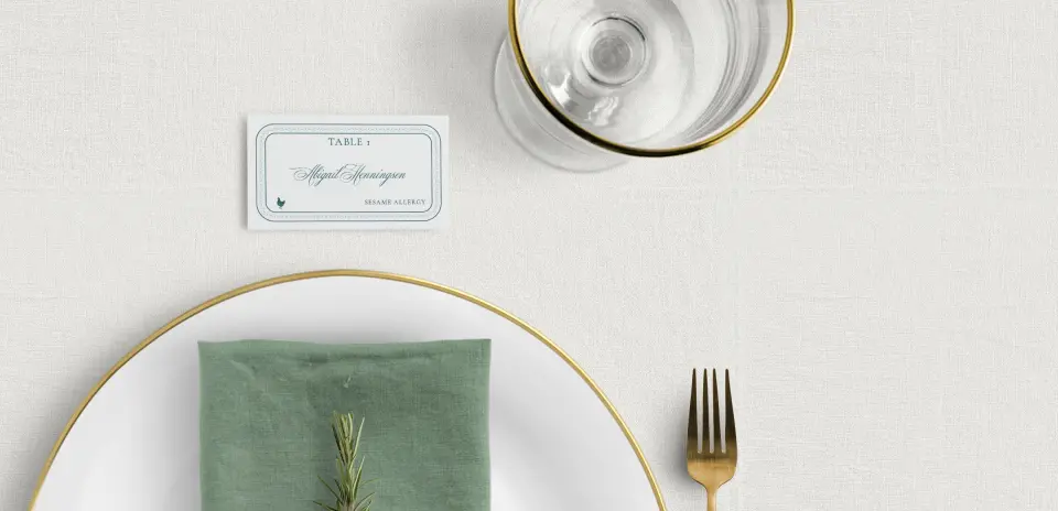Tented Place Cards
