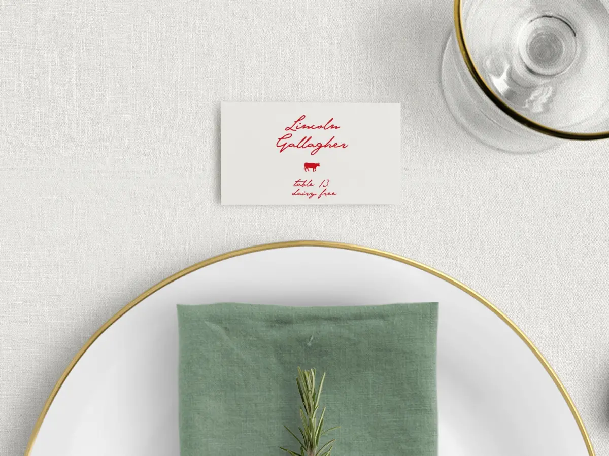 Tented Place Cards