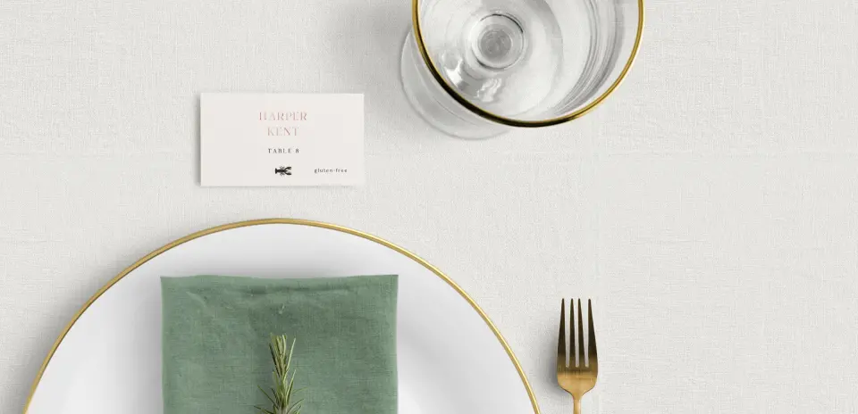 Tented Place Cards