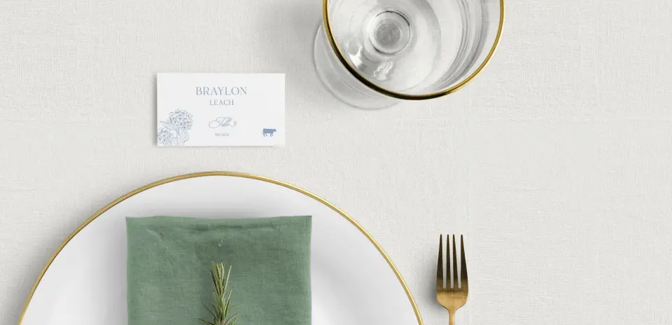 Tented Place Cards