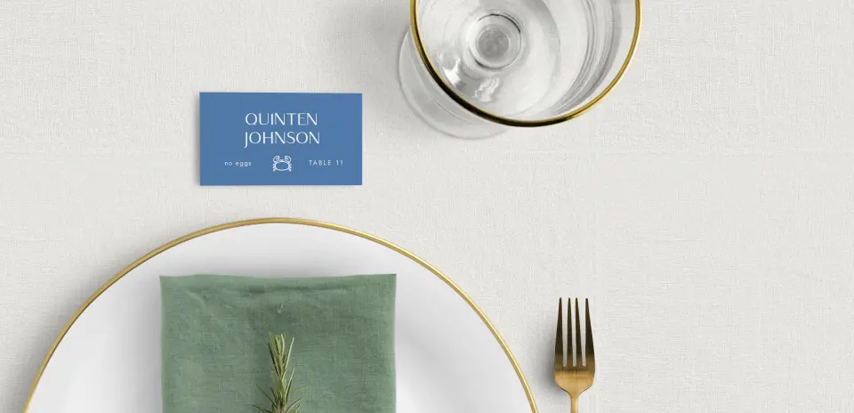 Tented Place Cards