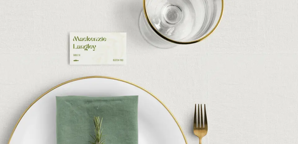 Tented Place Cards