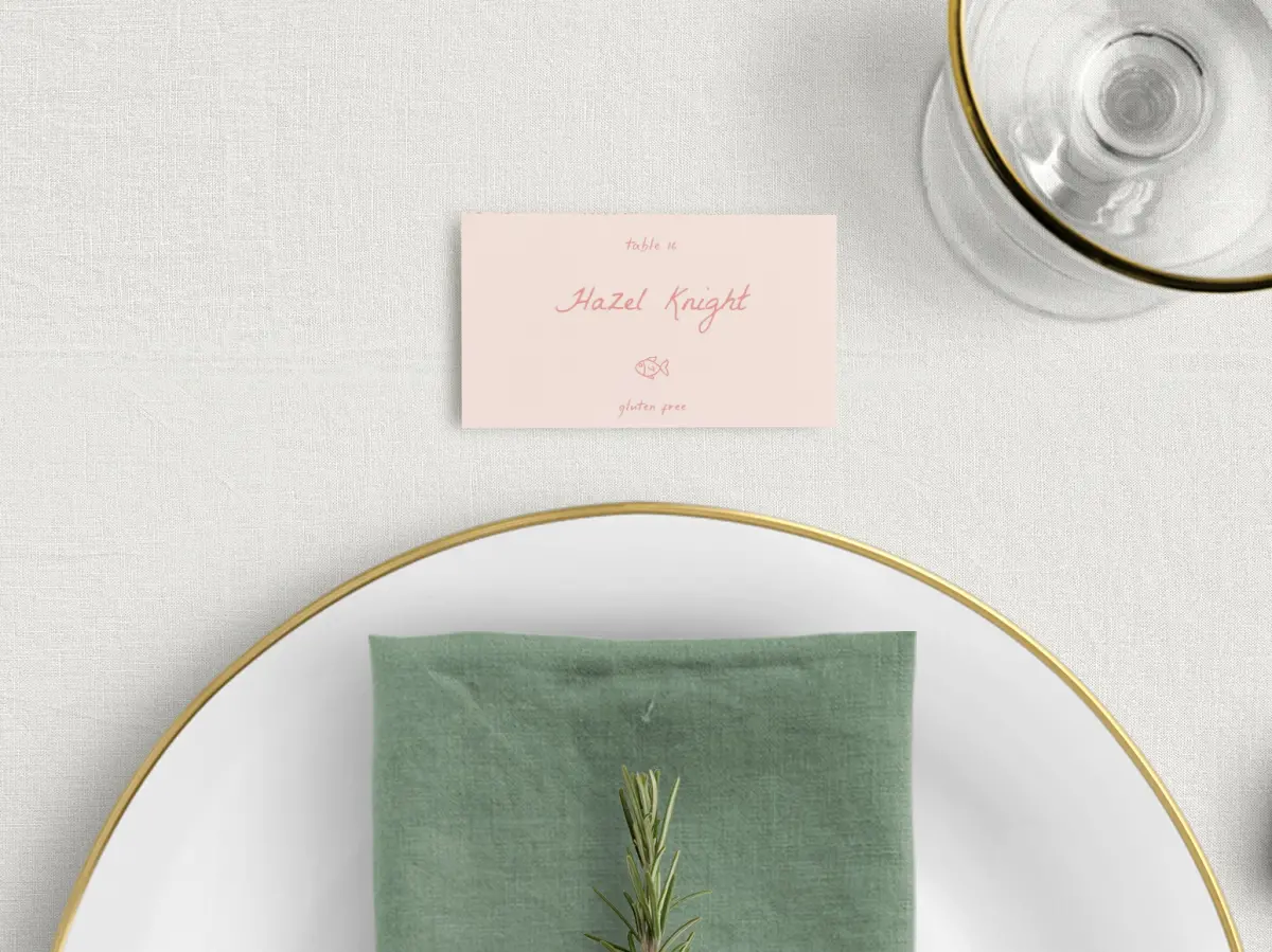 Tented Place Cards