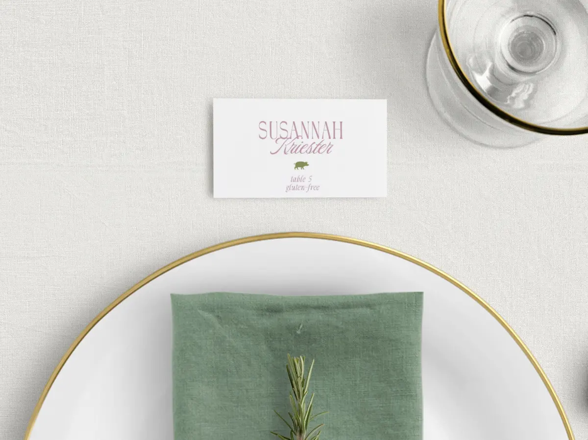 Tented Place Cards