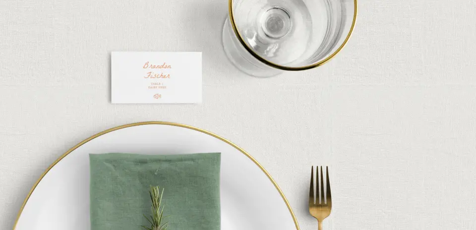 Tented Place Cards