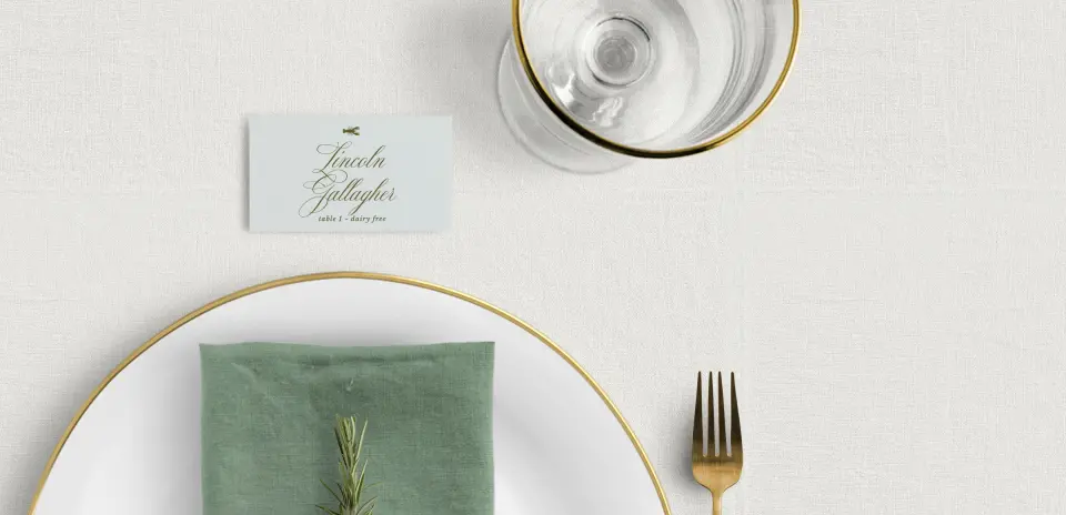 Tented Place Cards
