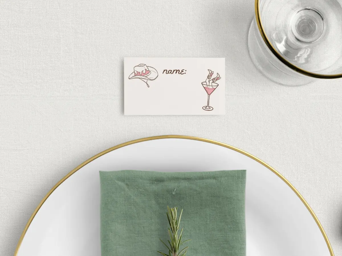 Tented Place Cards
