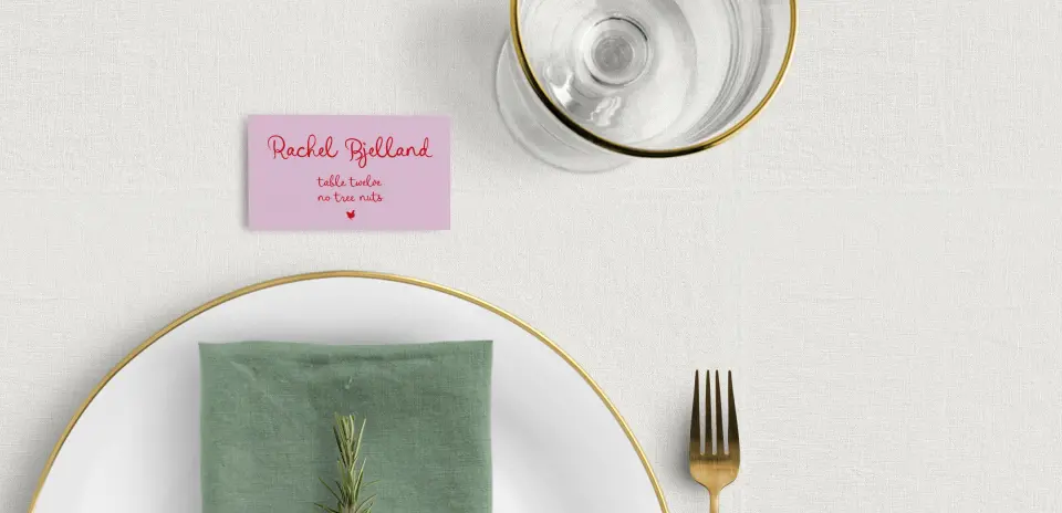 Tented Place Cards