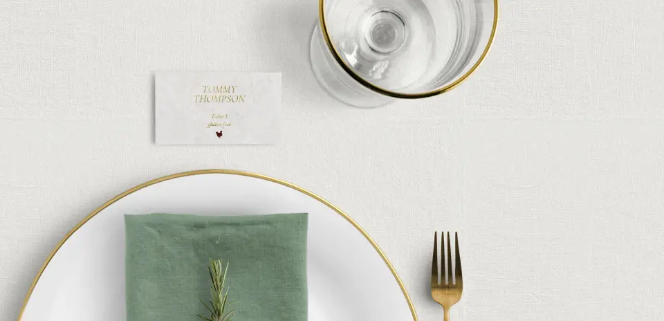 Tented Place Cards