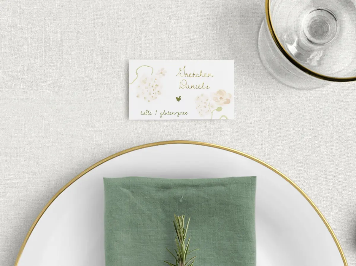 Tented Place Cards