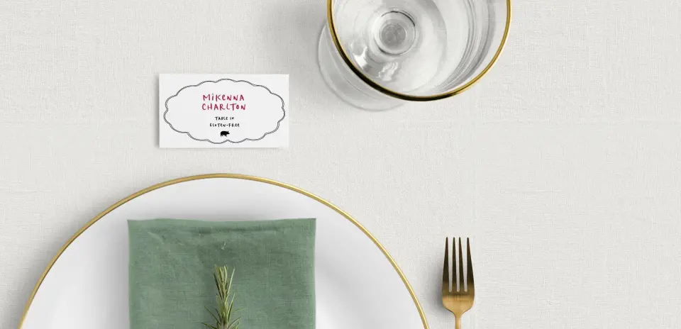 Tented Place Cards