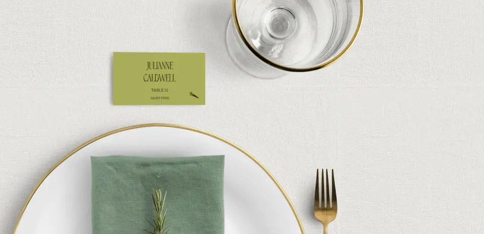 Tented Place Cards