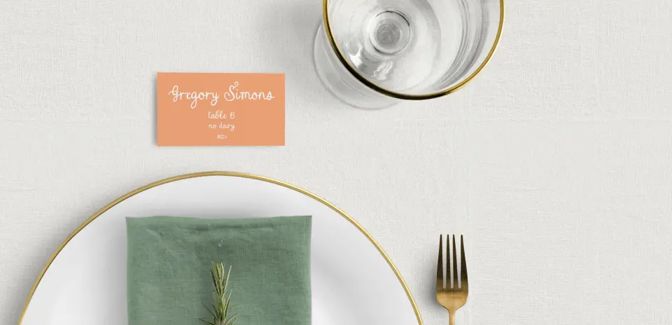 Tented Place Cards