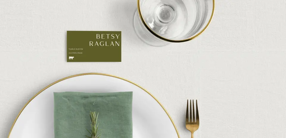 Tented Place Cards
