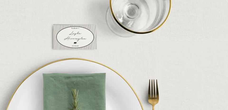 Tented Place Cards