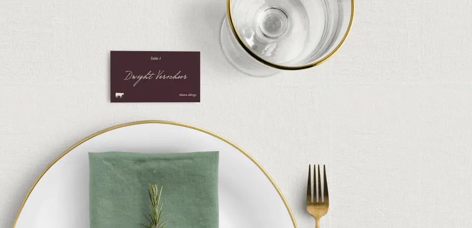 Tented Place Cards