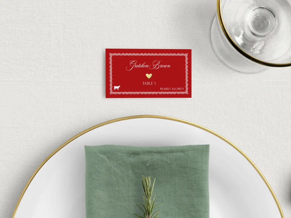 Tented Place Cards