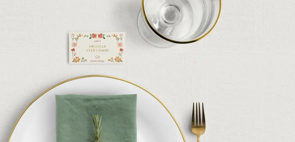 Tented Place Cards