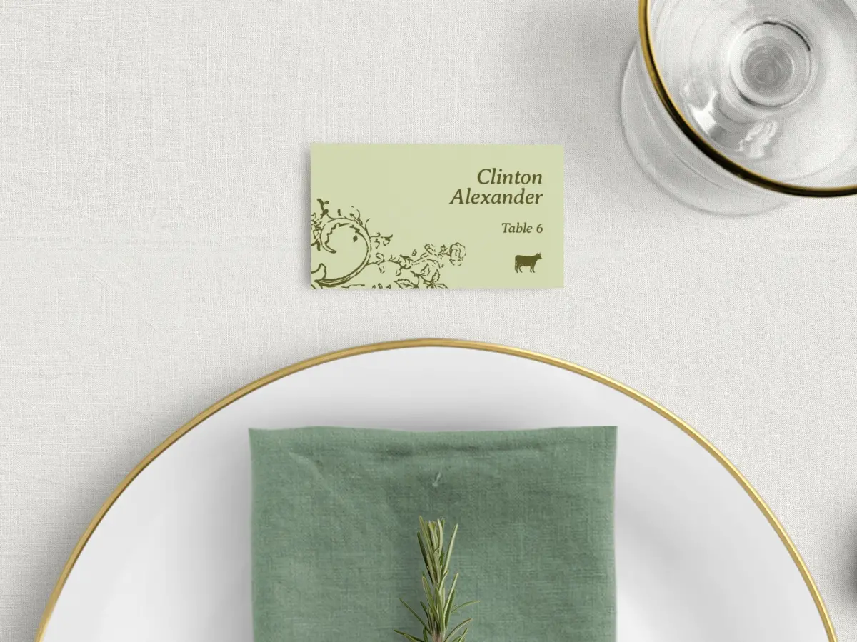 Tented Place Cards