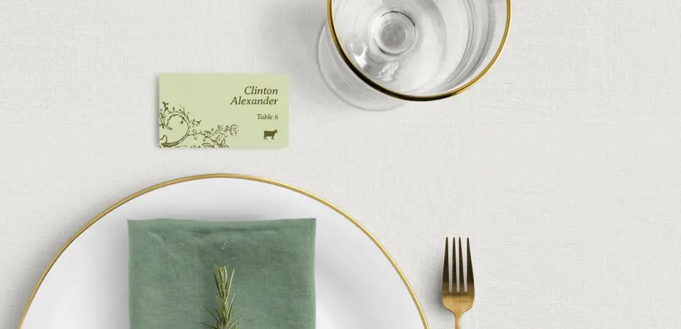 Tented Place Cards
