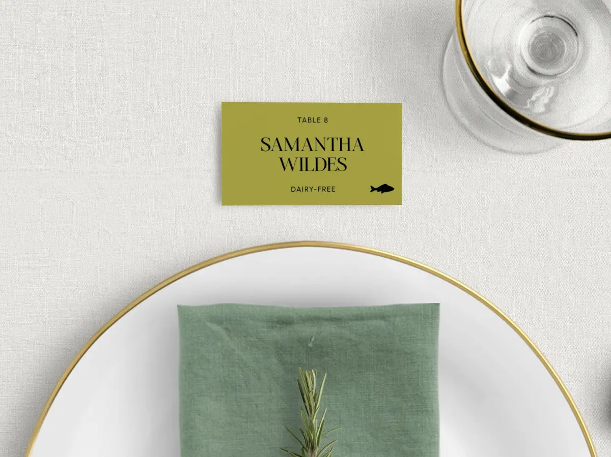 Tented Place Cards