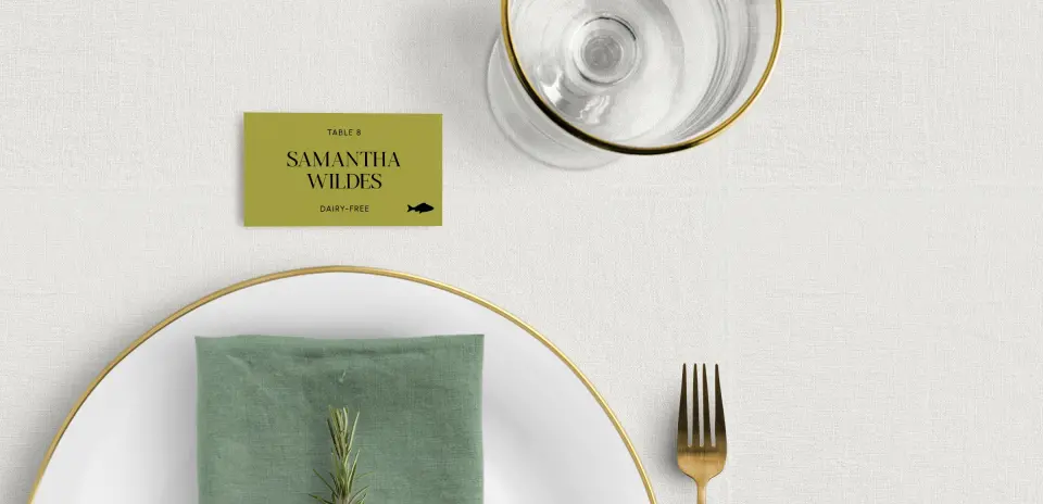 Tented Place Cards