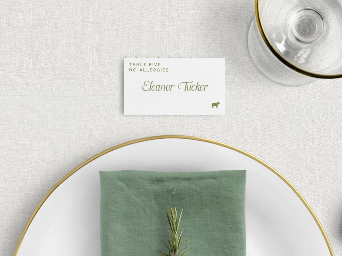 Tented Place Cards