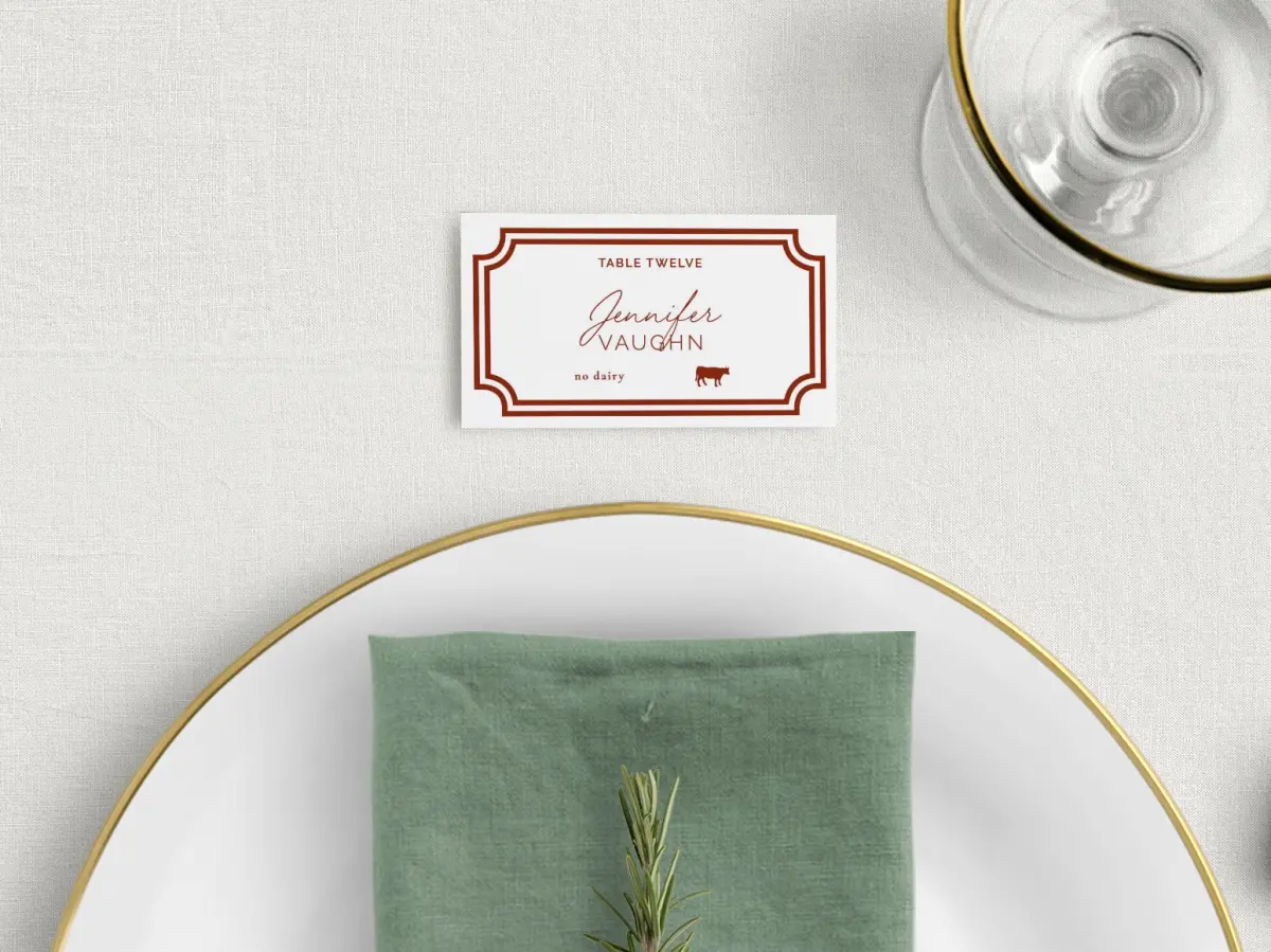 Tented Place Cards