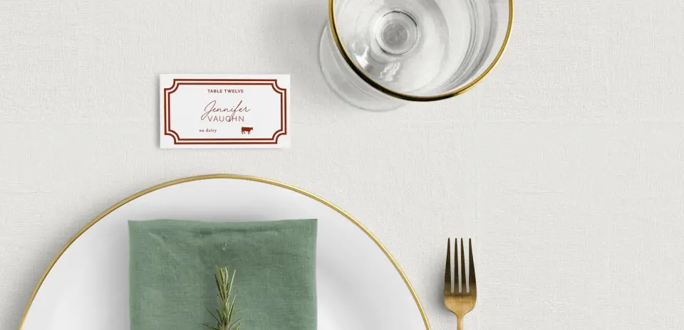 Tented Place Cards