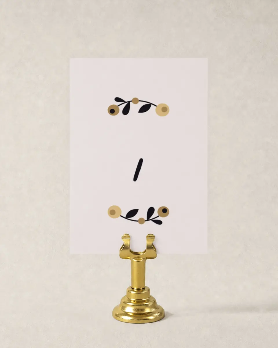 This is a 3½" x 5" Wedding Table Number called An Autumn Affair printed in full color