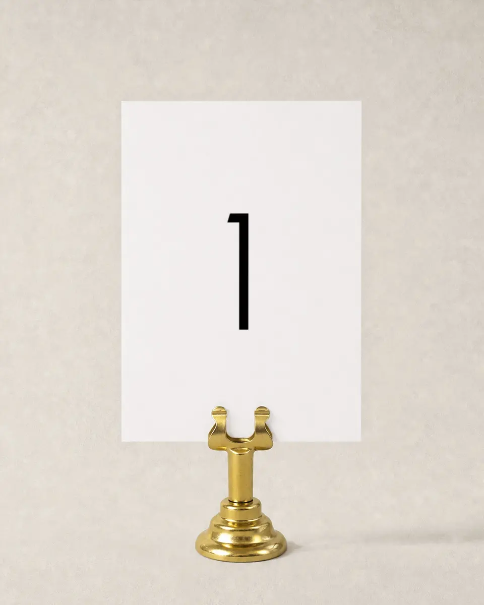 This is a 3½" x 5" Wedding Table Number called True Celebration printed in full color