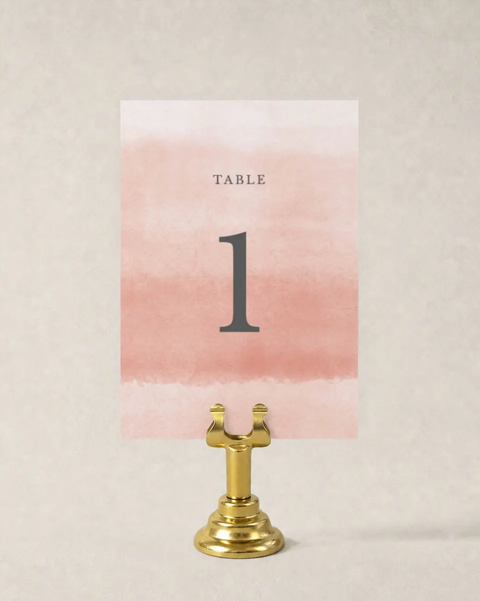 This is a 3½" x 5" Wedding Table Number called Chic Patina printed in full color