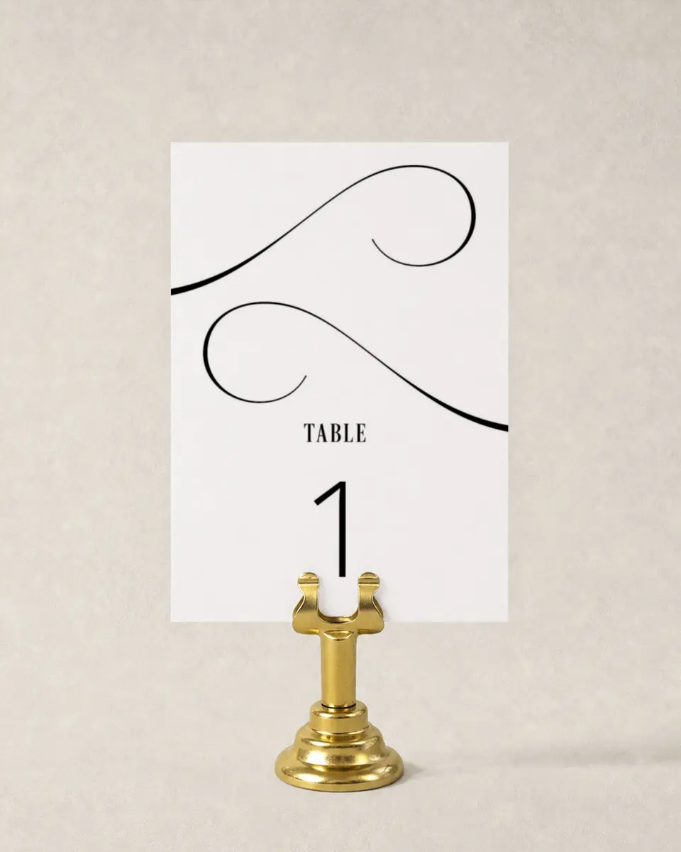 This is a 3½" x 5" Wedding Table Number called Love Infinity printed in full color