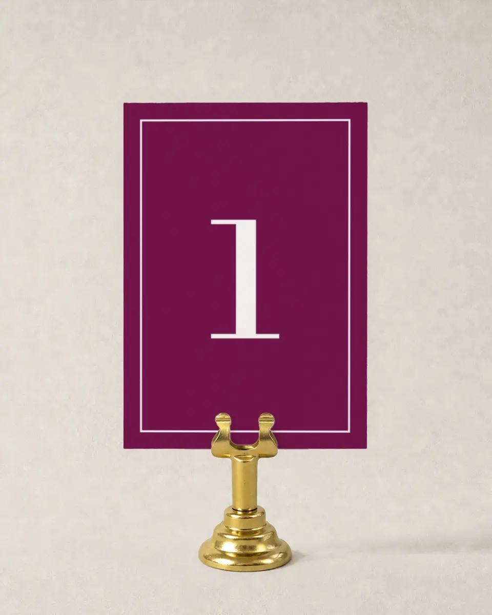 This is a 3½" x 5" Quinceanera Table Number called Crowning Moment printed in full color