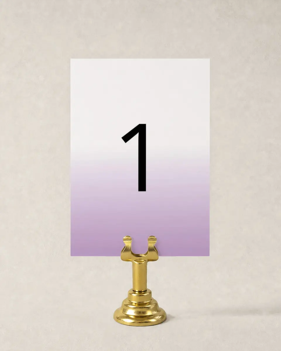 This is a 3½" x 5" Quinceanera Table Number called Chevron Glitz printed in full color