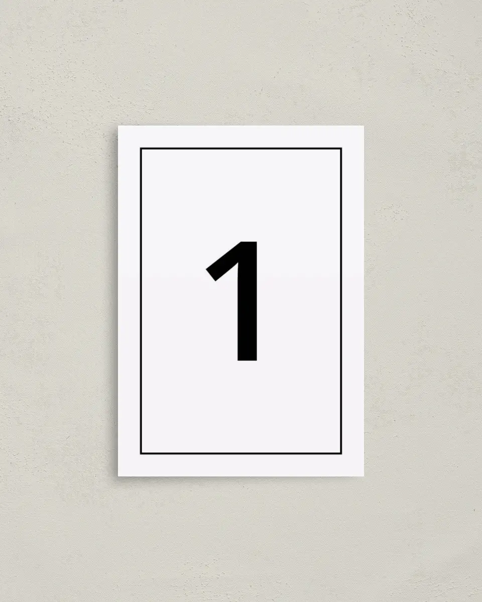 This is a 3½" x 5" Quinceanera Table Number called Classic Quinceanera printed in full color