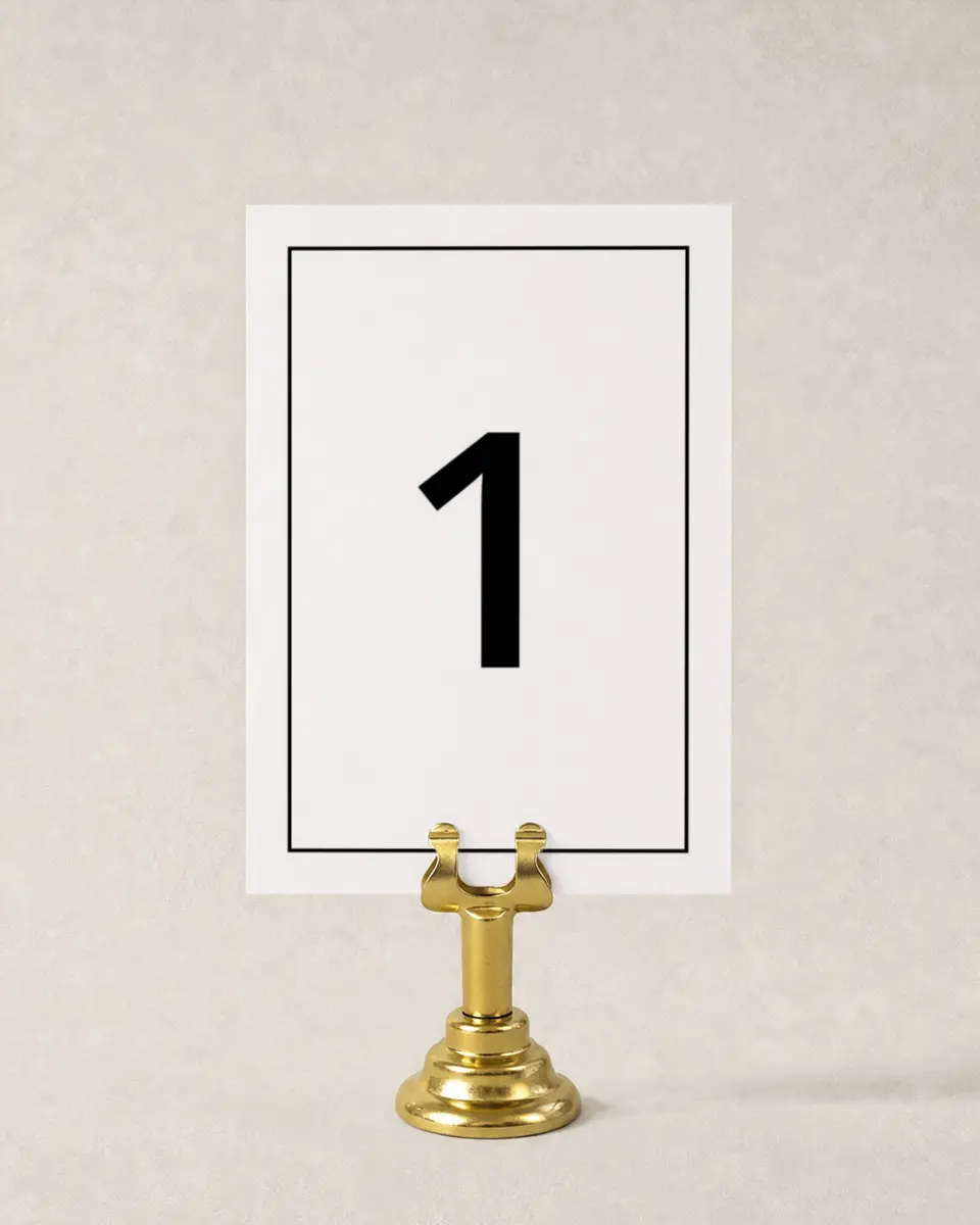This is a 3½" x 5" Quinceanera Table Number called Classic Quinceanera printed in full color