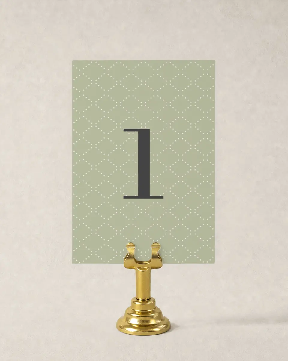This is a 3½" x 5" Quinceanera Table Number called Sweetly Framed printed in full color