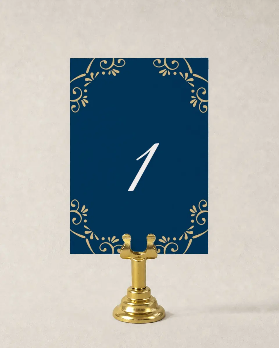 This is a 3½" x 5" Quinceanera Table Number called Sparkling Dream printed in full color