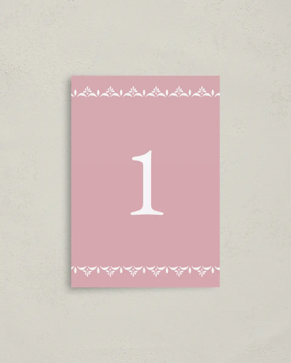 This is a 3½" x 5" Quinceanera Table Number called Center of Attention printed in full color