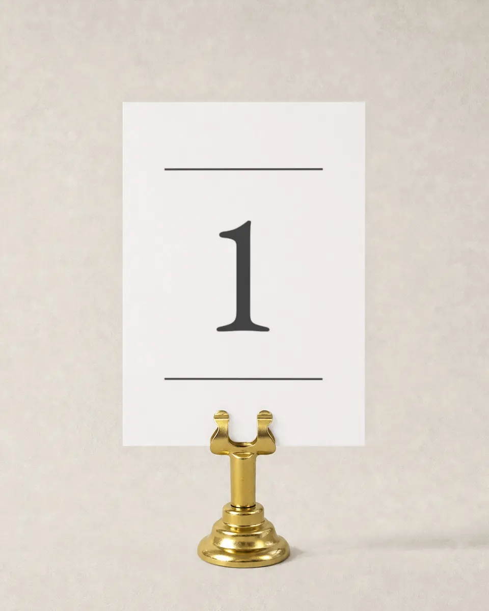This is a 3½" x 5" Wedding Table Number called Sprinkled Sprig printed in full color
