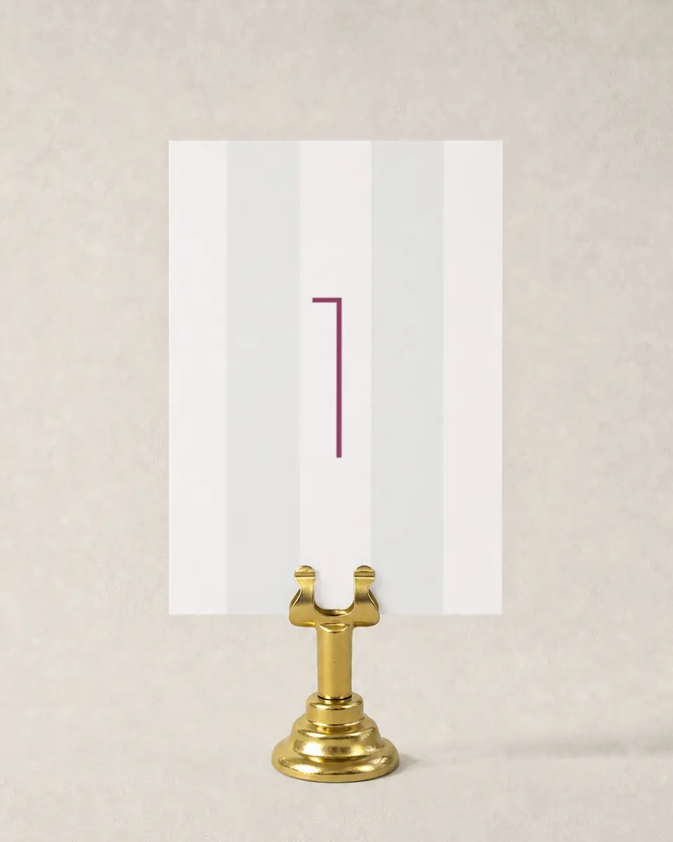 This is a 3½" x 5" Quinceanera Table Number called Ethereal Floret printed in full color