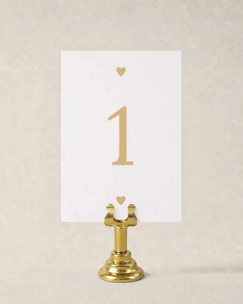 This is a 3½" x 5" Quinceanera Table Number called Then & Now printed in full color