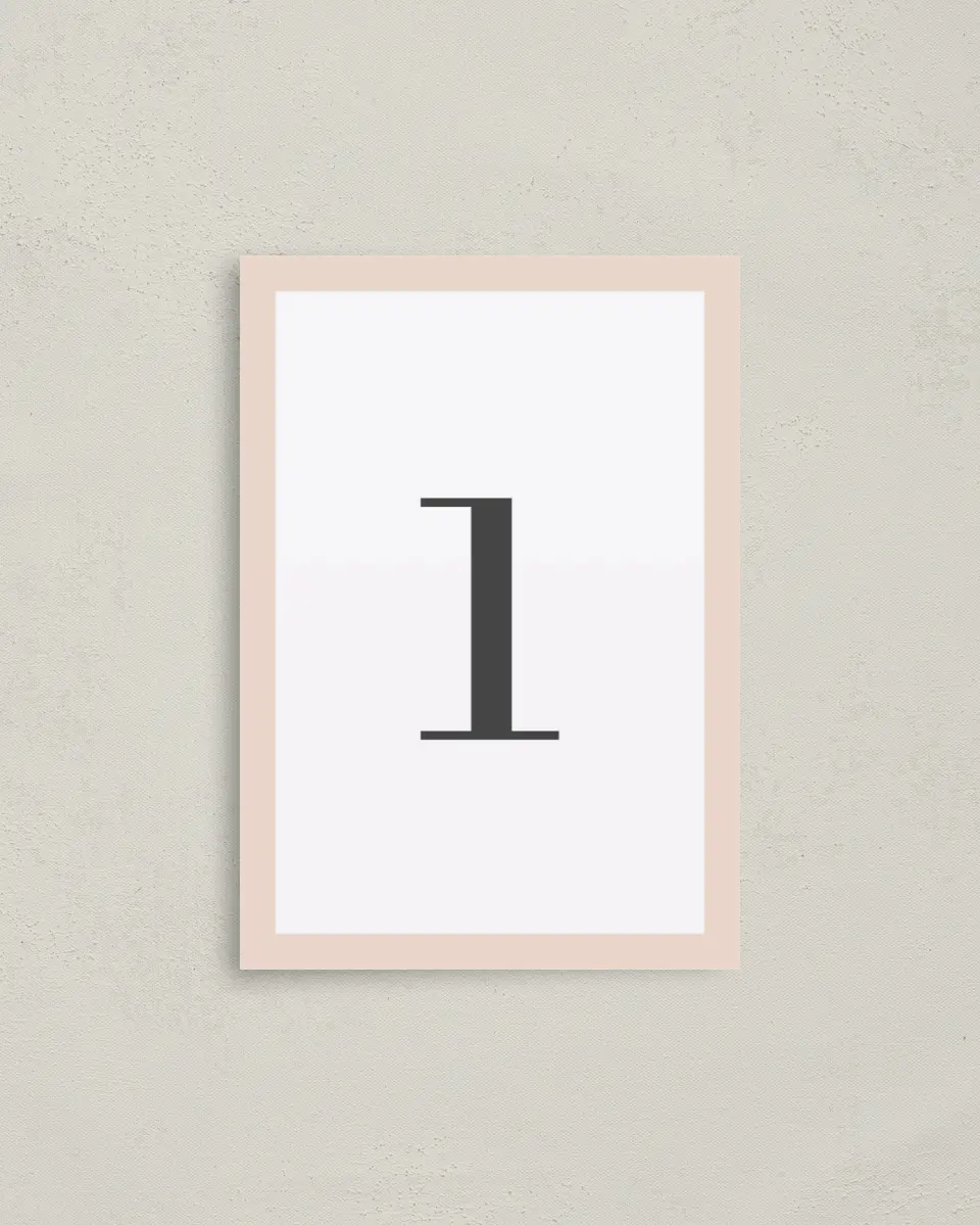This is a 3½" x 5" Quinceanera Table Number called Super Sweet 15 printed in full color