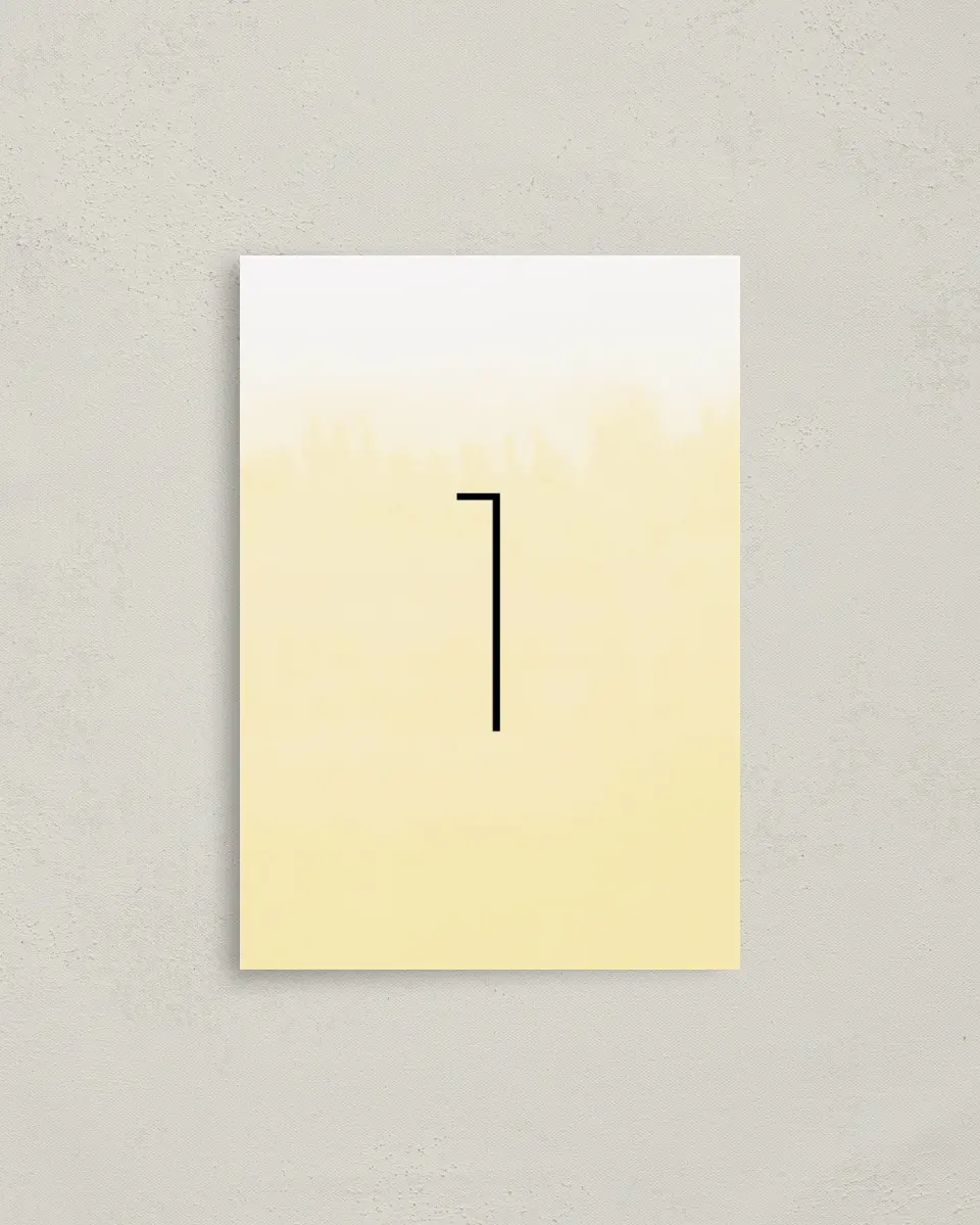 This is a 3½" x 5" Quinceanera Table Number called Delicate Watercolor printed in full color