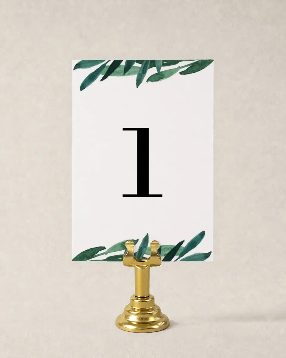 This is a 3½" x 5" Wedding Table Number called Sweet Eternity printed in full color