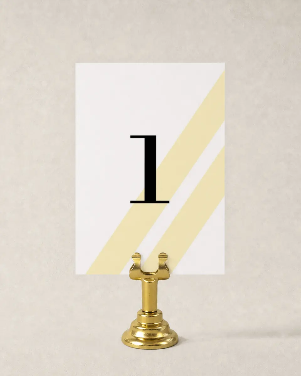 This is a 3½" x 5" Wedding Table Number called Cascading Light printed in full color
